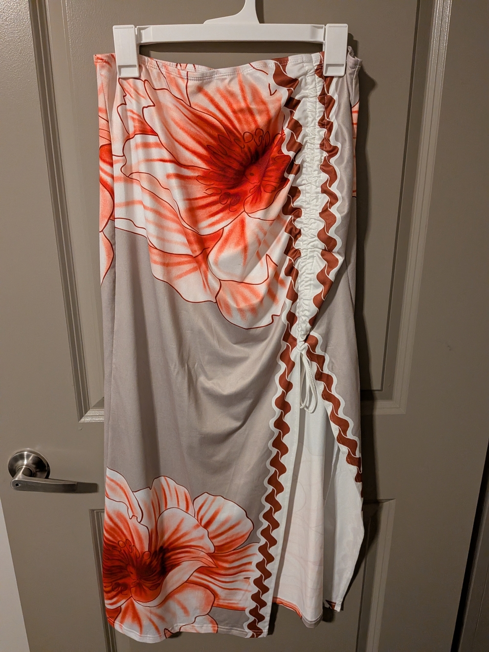 Floral Orange & White Women's Skirt